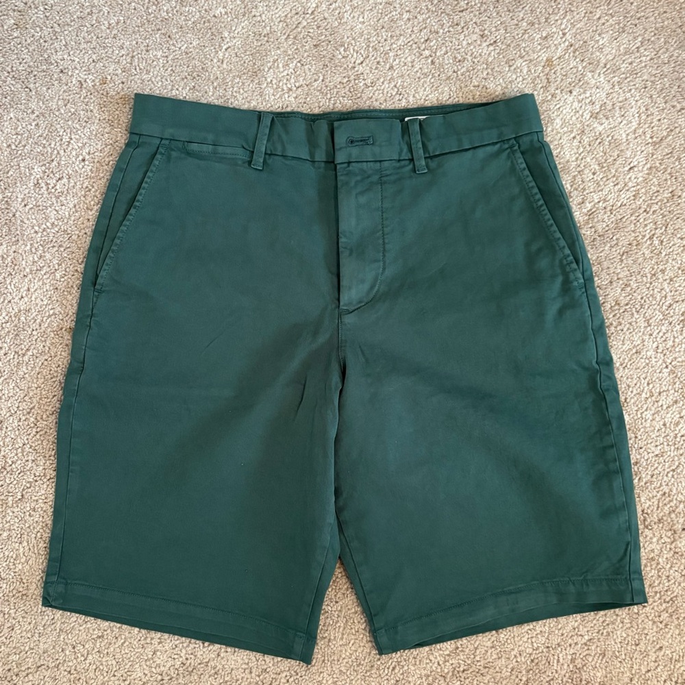GAP Men's Dark Green Flat Front Shorts